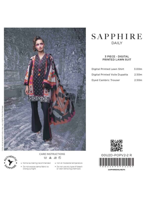 Sapphire Lawn 3pc | New Design for Summer 2024